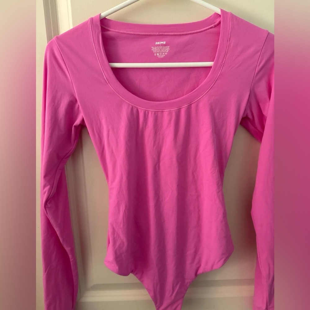 SKIMS pink bodysuit